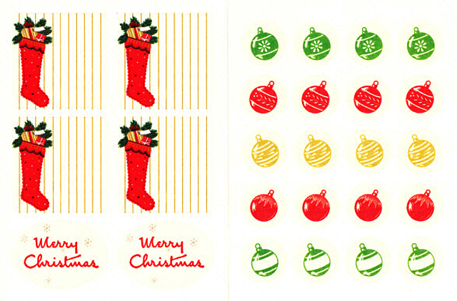 Cavallini 缶入りラベルシール/ホリデー拡大画像3