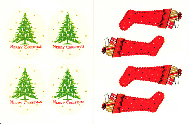 Cavallini 缶入りラベルシール/ホリデー拡大画像5