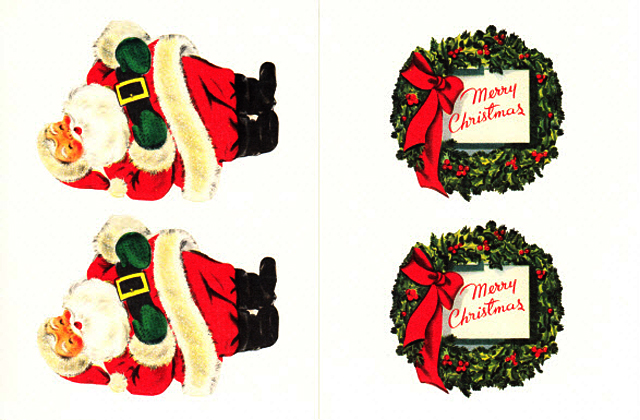 Cavallini 缶入りラベルシール/クリスマス拡大画像6