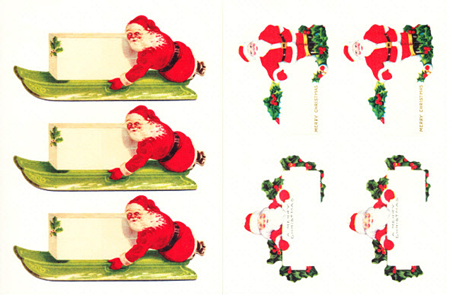 Cavallini 缶入りラベルシール/ビンテージクリスマス拡大画像4