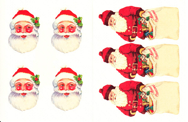 Cavallini 缶入りラベルシール/ビンテージクリスマス拡大画像5