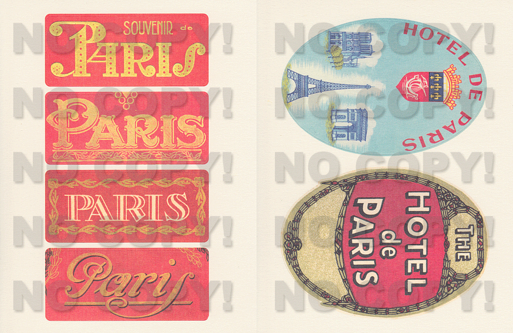 cavallini papers/缶入りラベルシールparisstickersの拡大画像4