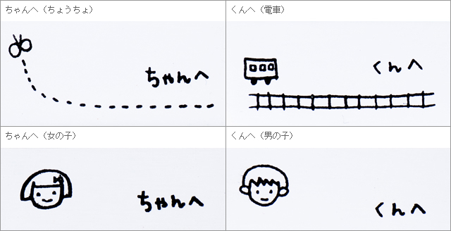 modaお年玉スタンプ宛名の印影一覧