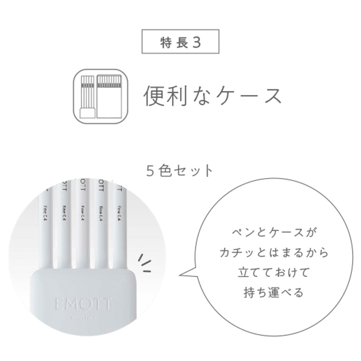 三菱鉛筆 EMOTT エモット5色セット No.5 キャンディポップカラー（PEM-SY 5C No.5）【ネコポスOK】
