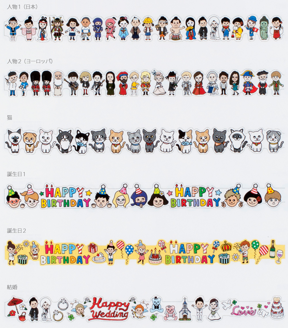 Round Top 型抜きマスキングテープ ネコポスok